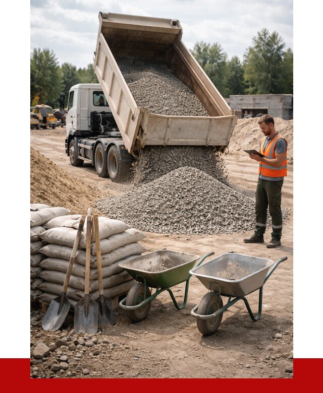 Доставка нерудных материалов в Малоярославце от 1241 руб. | ПРОНЕРУДМлр