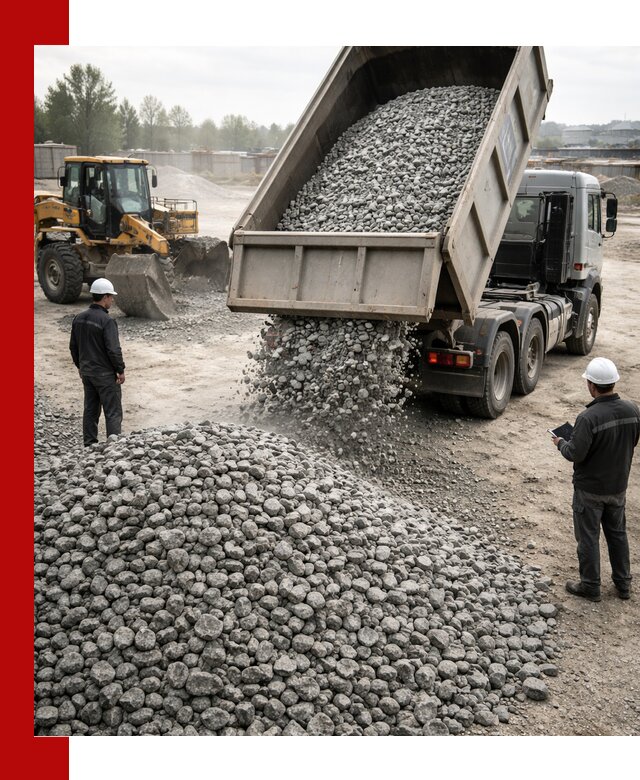 Доставка гранитного щебня фракции 20-40 в Малоярославце