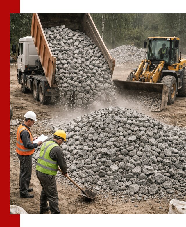 Гранитный щебень фракция 70-150 доставка в Малоярославце