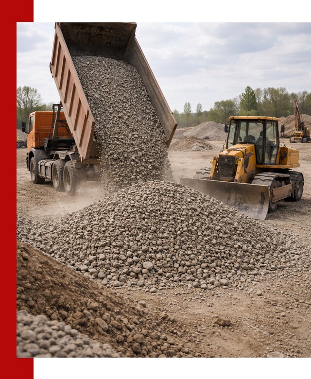 Доставка гравийного щебня фракции 40-70 в Малоярославце