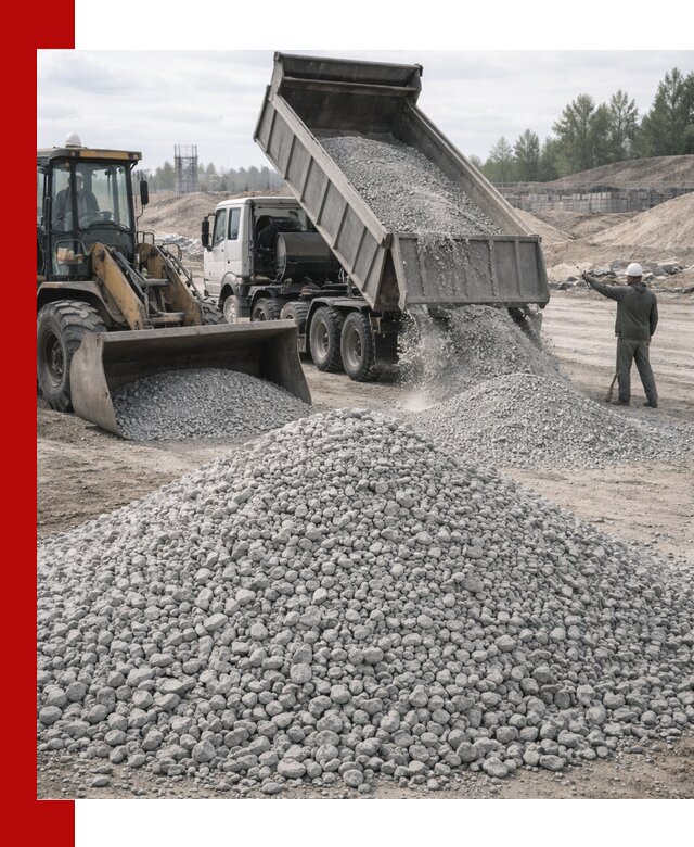 Доставка известнякового щебня фр. 5–20 в Малоярославце