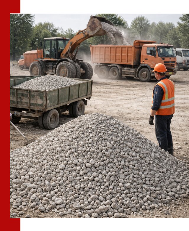 Доставка известнякового щебня фракция 20–40 в Малоярославце