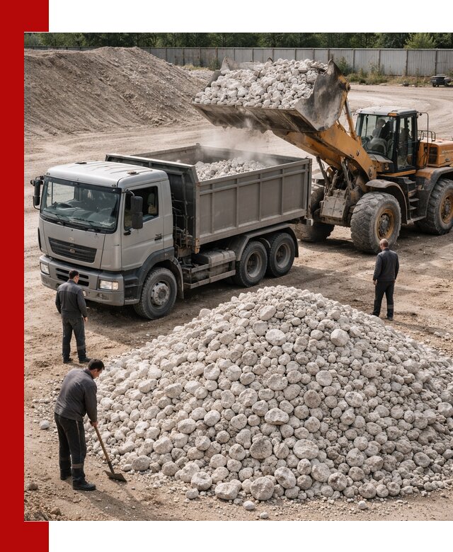 Известняковый щебень фракция 70–150 с доставкой в Малоярославце