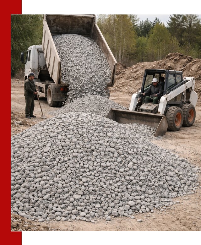 Доставка доломитового щебня в Малоярославце напрямую от карьера
