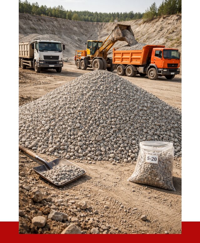 Доломитовый щебень фр. 5-20 в Малоярославце от 4344 р. | ПРОНЕРУДМлр