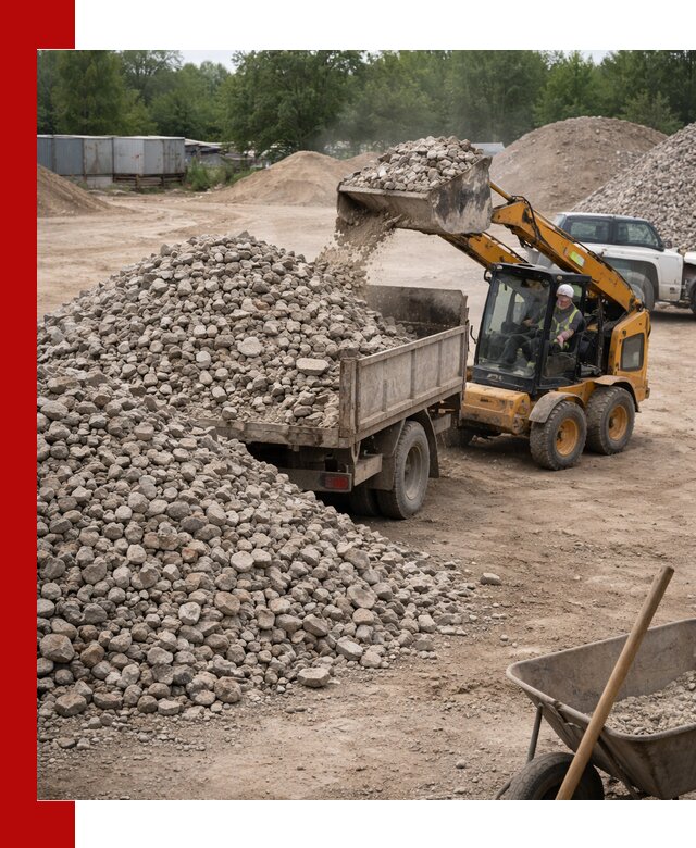 Доставка вторичного щебня в Малоярославце для строительных работ