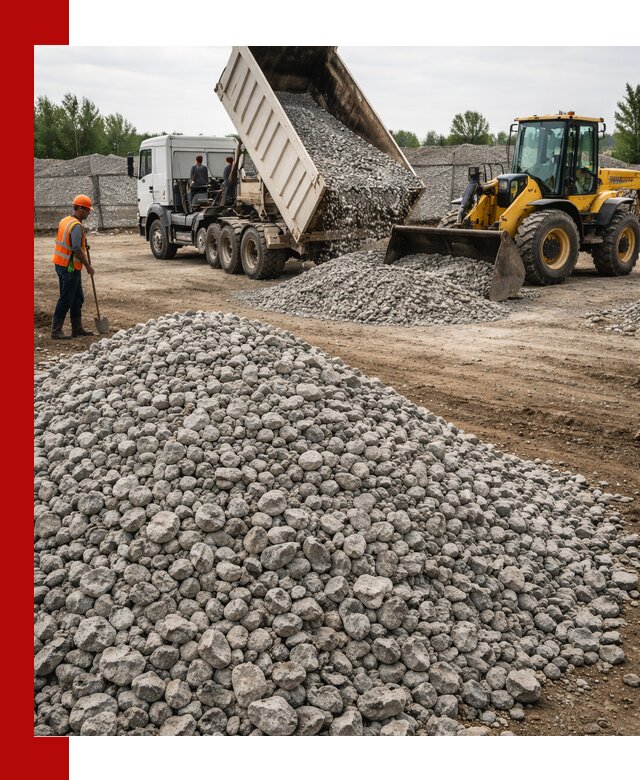 Доставка бетонного щебня фракции 40-70 в Малоярославце