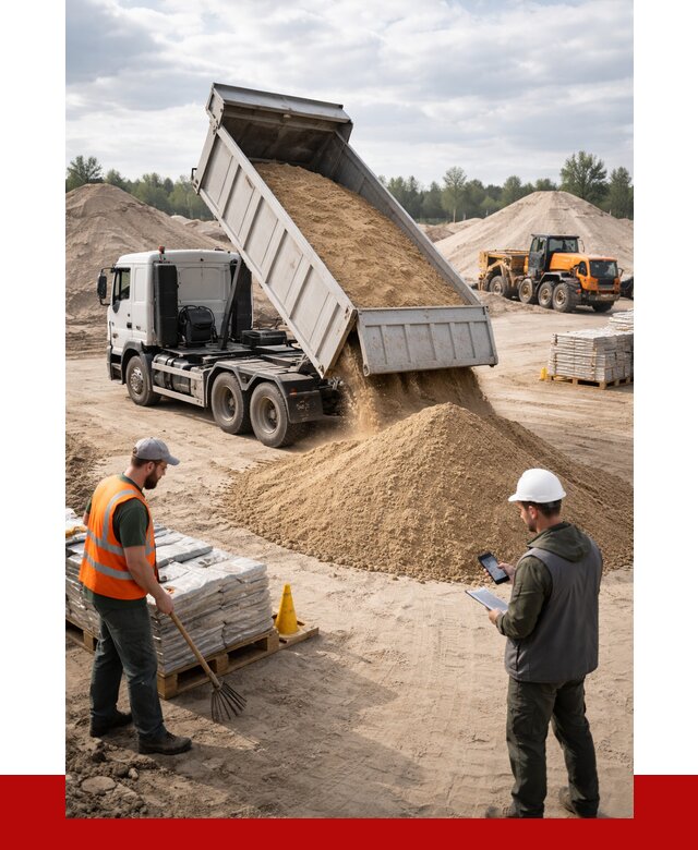 Карьерный песок с доставкой в Малоярославце от 3723 р. ПРОНЕРУДМлр