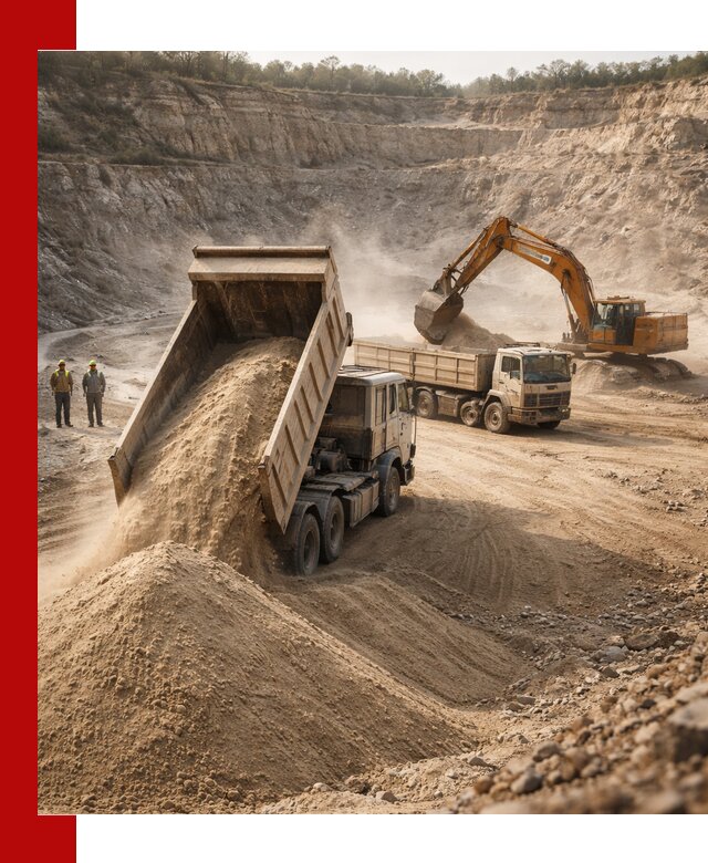 Карьерный песок навалом с доставкой в Малоярославце