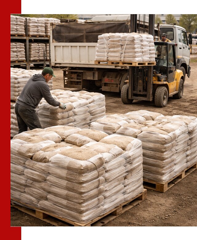 Карьерный песок в мешках с доставкой в Малоярославце