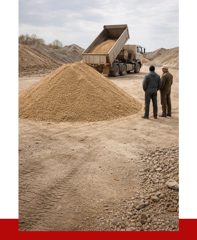 Карьерный песок крупнозернистый в Малоярославце от 8791 р | ПРОНЕРУДМлр