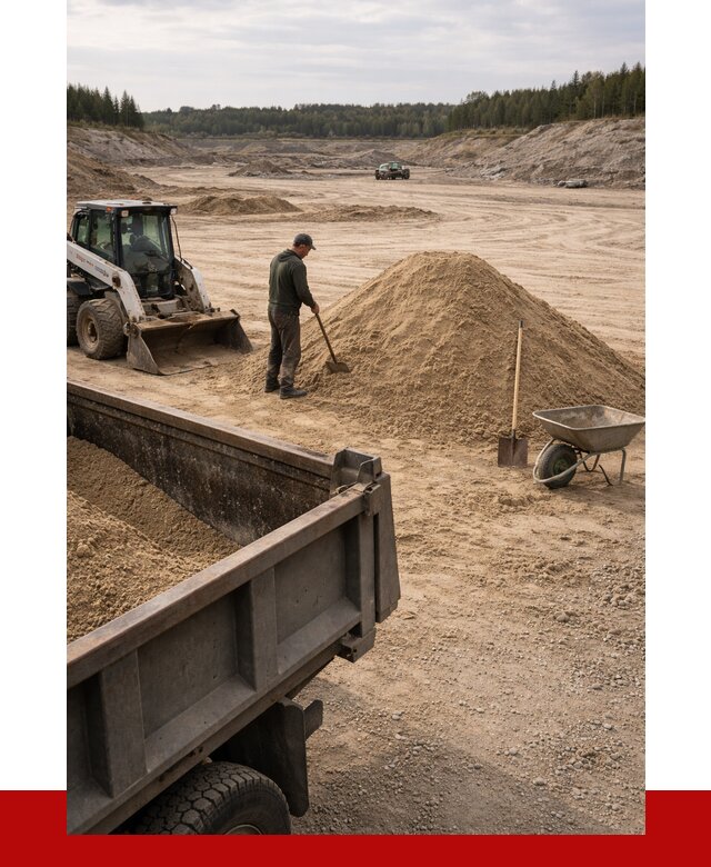 Карьерный песок среднезернистый в Малоярославце, от 2275 р. ПРОНЕРУДМлр
