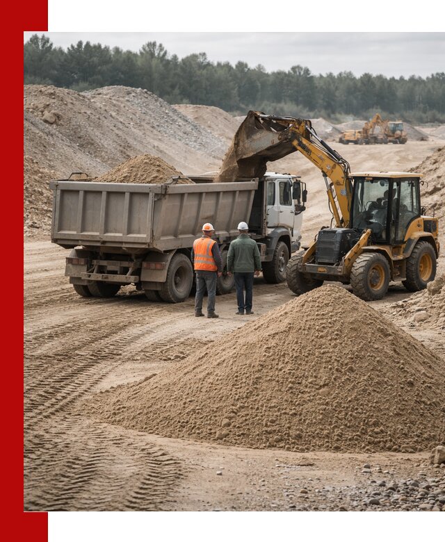 Карьерный среднезернистый песок с доставкой в Малоярославце