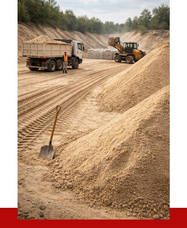 Карьерный песок мелкозернистый в Малоярославце от 9308 р. | ПРОНЕРУДМлр