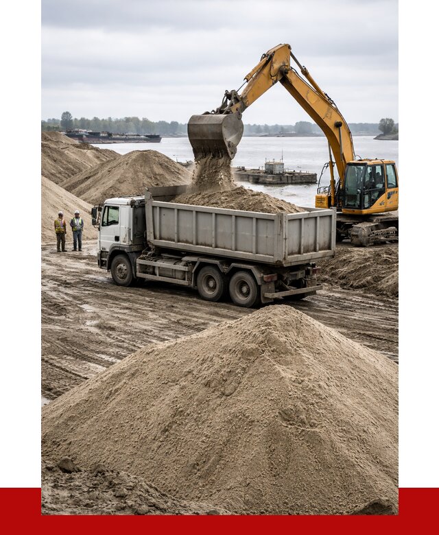 Купить речной песок навалом в Малоярославце от 1862 р., ПРОНЕРУДМлр