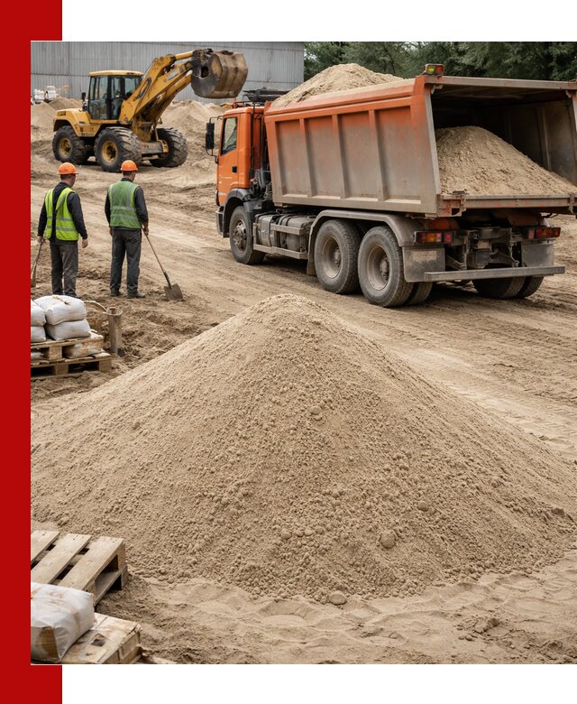 Доставка и продажа мытого речного песка в Малоярославце