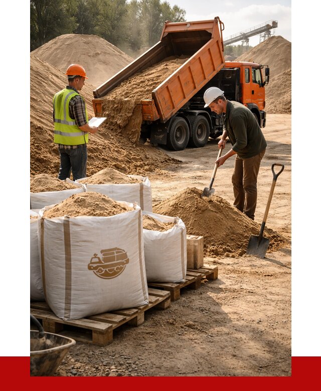 Строительный песок в Малоярославце от 2275 р. с доставкой, ПРОНЕРУДМлр