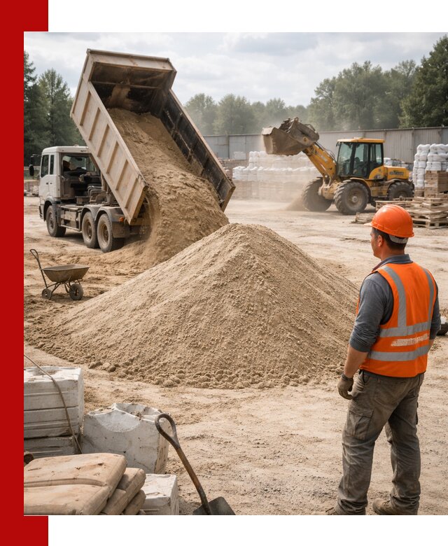 Доставка строительного песка с самосвалом в Малоярославце