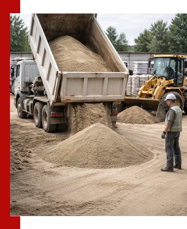 Поставка и доставка песка для бетона в Малоярославце