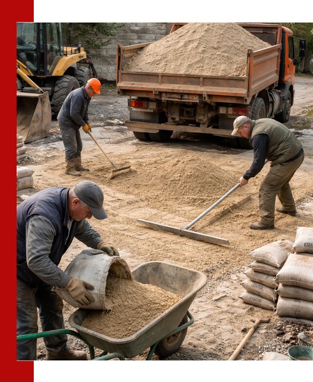 Поставка песка для стяжки в Малоярославце с быстрой доставкой