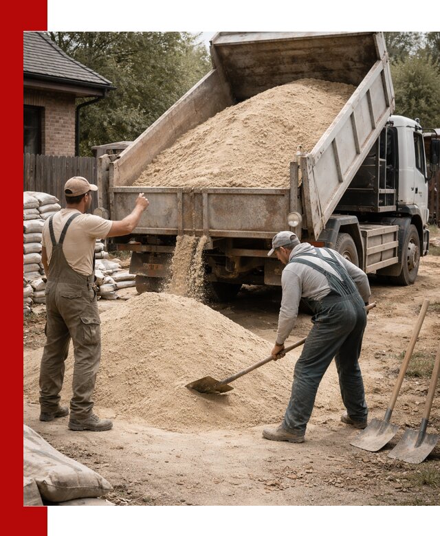 Песок для штукатурки с доставкой в Малоярославце качественный и чистый