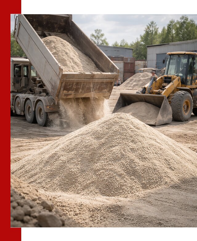 Кварцевый песок с доставкой в Малоярославце для строительных работ