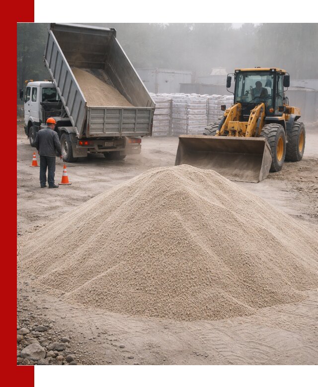 Кварцевый песок фракция 0–8 для стройработ в Малоярославце