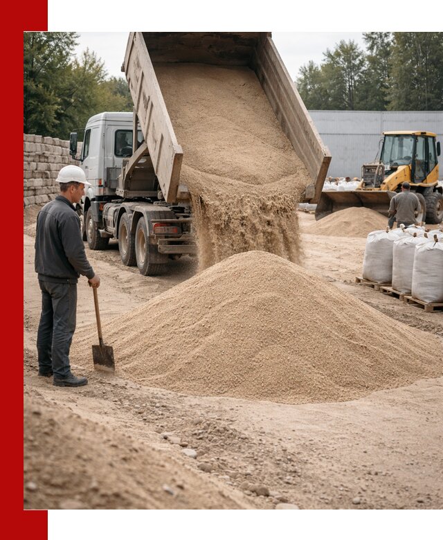 Кварцевый песок фракция 0–3 мм с доставкой в Малоярославце