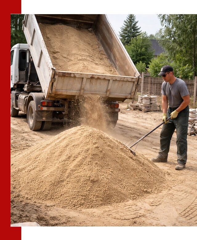 Доставка сухого песка самосвалами в Малоярославце