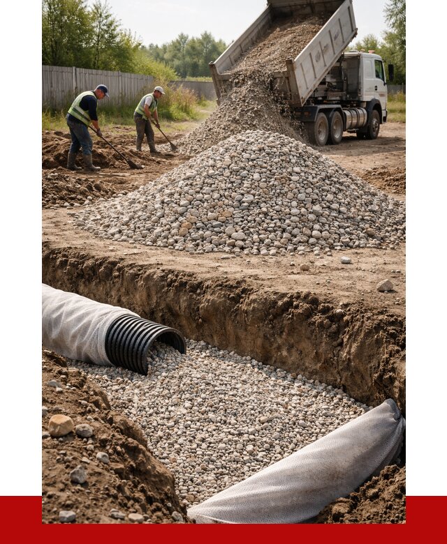 Гравий для дренажа в Малоярославце от 2275 р., доставка ПРОНЕРУДМлр