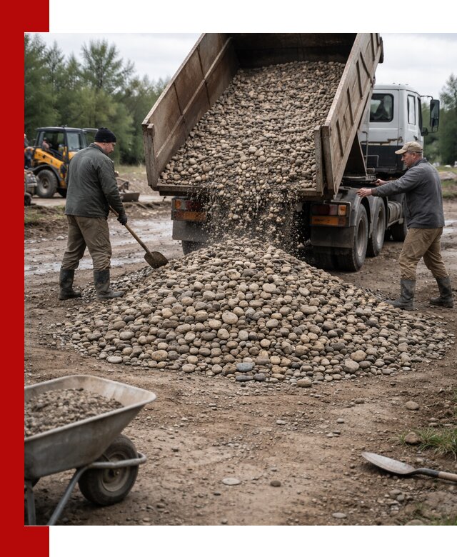 Доставка гальки речной оптом и в розницу в Малоярославце