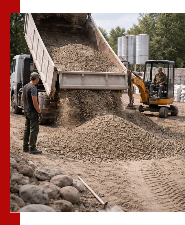 Доставка ПГС С3 в Малоярославце самосвалами и миксерами