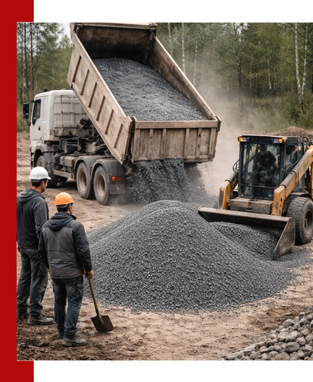 Гранитный отсев 0-5 с доставкой и разгрузкой в Малоярославце