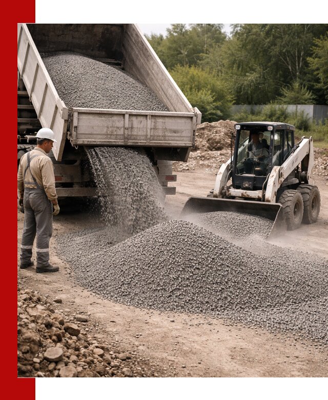 Доставка гравийного отсева 0-5 в Малоярославце оптом и в розницу