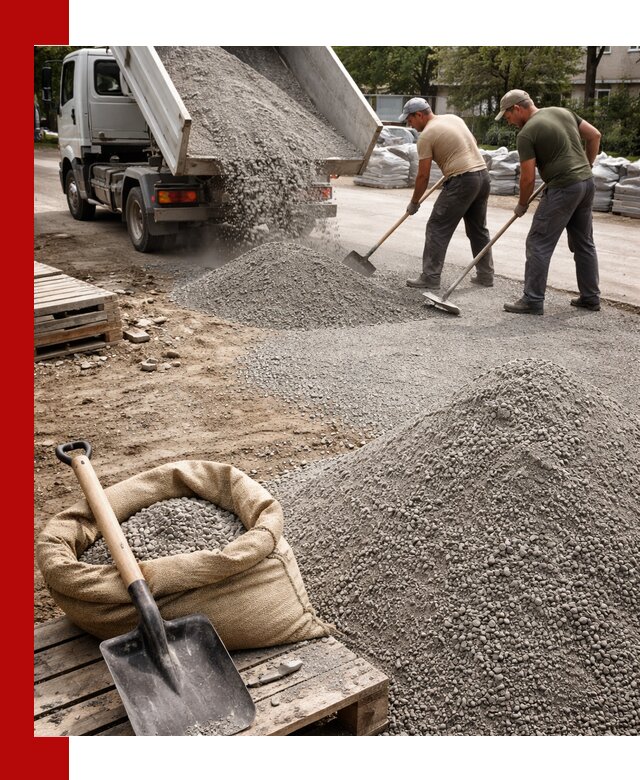 Отсев для тротуарной плитки в Малоярославце — доставка и укладка