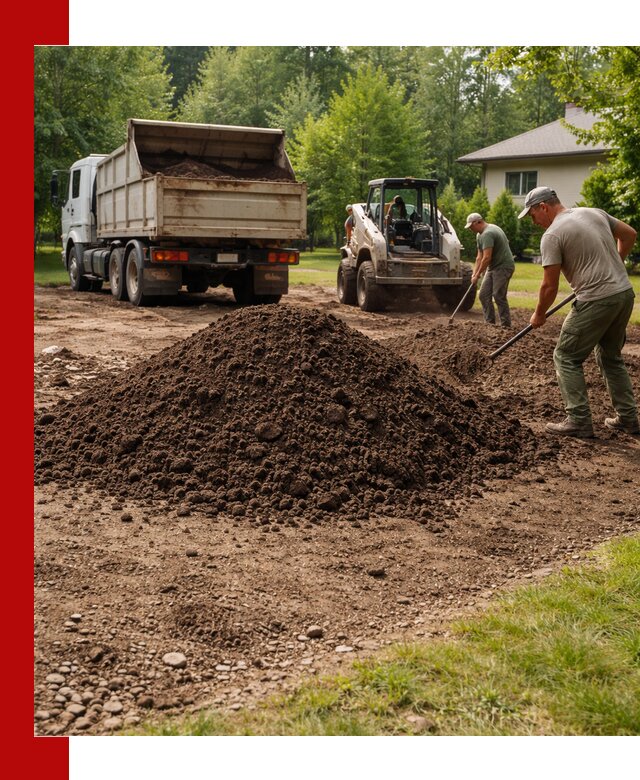 Доставка и укладка грунта для газона в Малоярославце