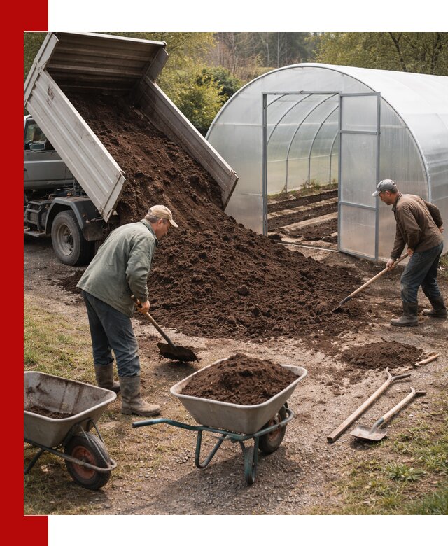 Грунт для теплицы с доставкой в Малоярославце — плодородный субстрат под растения
