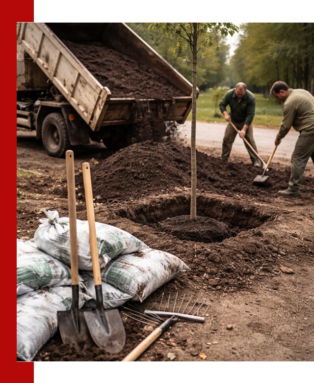 Грунт для посадки деревьев в Малоярославце — доставка и подготовка почвы