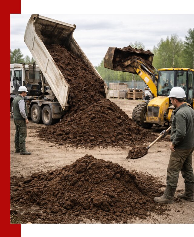 Доставка торфа оптом и в мешках в Малоярославце