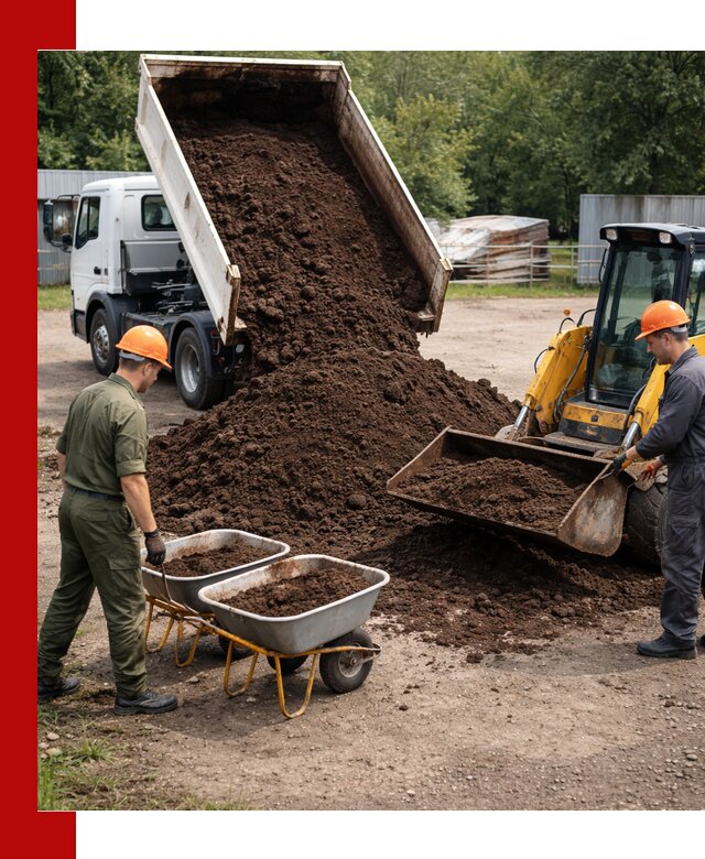 Доставка торфо-земляной смеси в Малоярославце для огорода и ландшафта