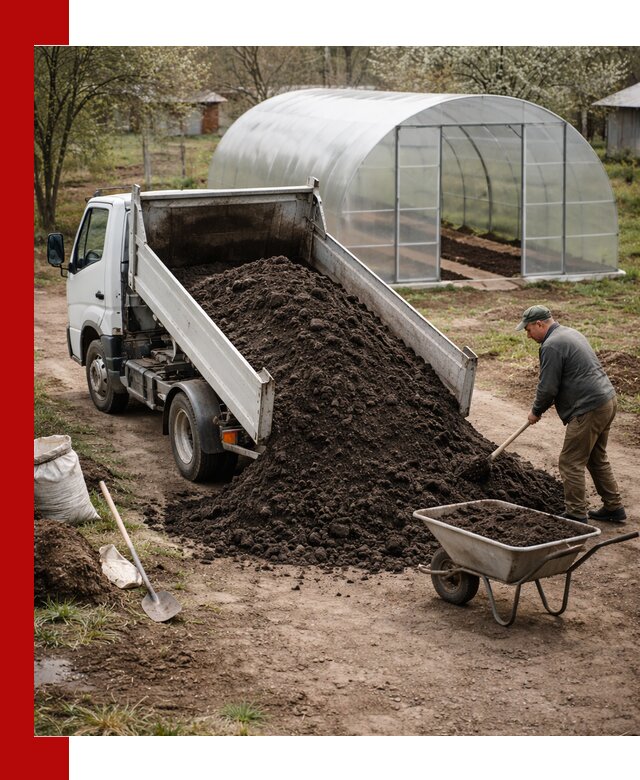 Чернозем для теплицы с доставкой в Малоярославце