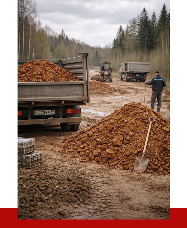 Глина и суглинки в Малоярославце от 4654 р. за куб | ПРОНЕРУДМлр