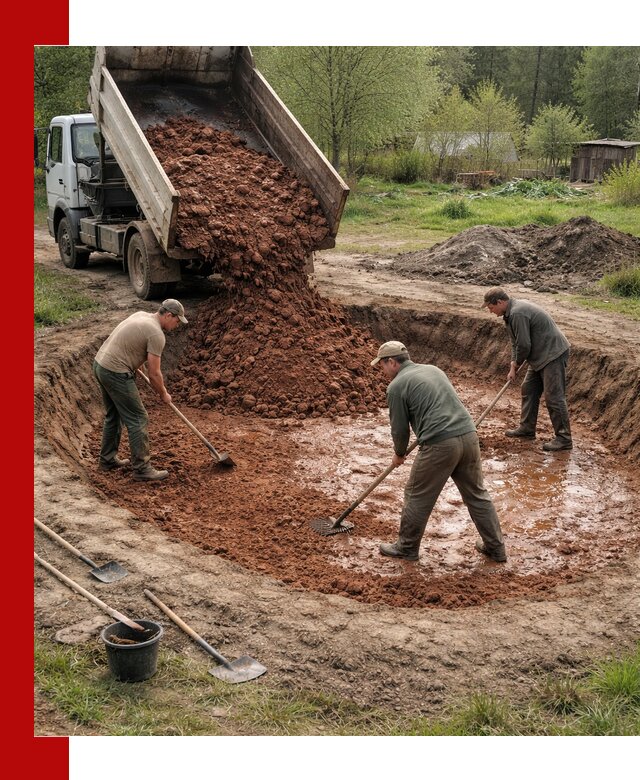 Купить качественную глину для пруда в Малоярославце