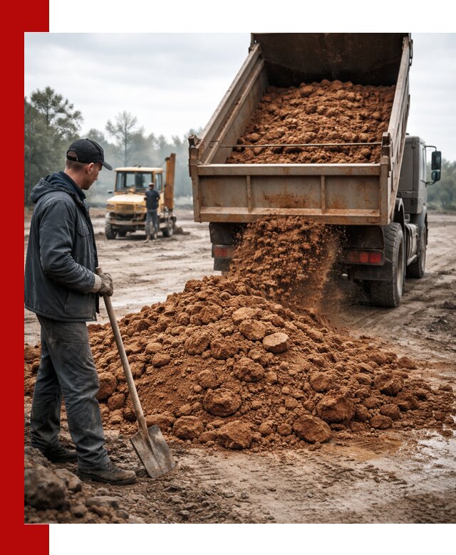 Глина для засыпки в Малоярославце с доставкой самосвалами
