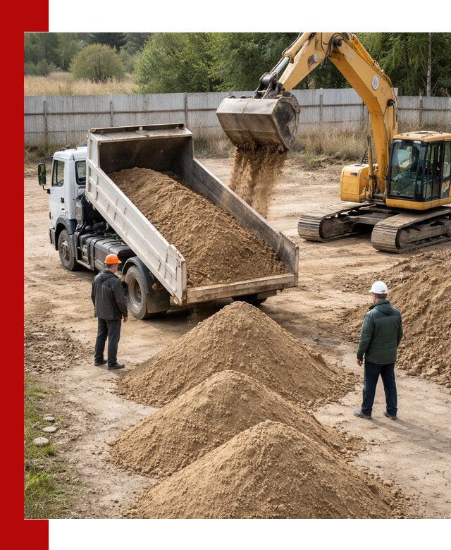 Доставка супеси вагонными и автопартиями в Малоярославце