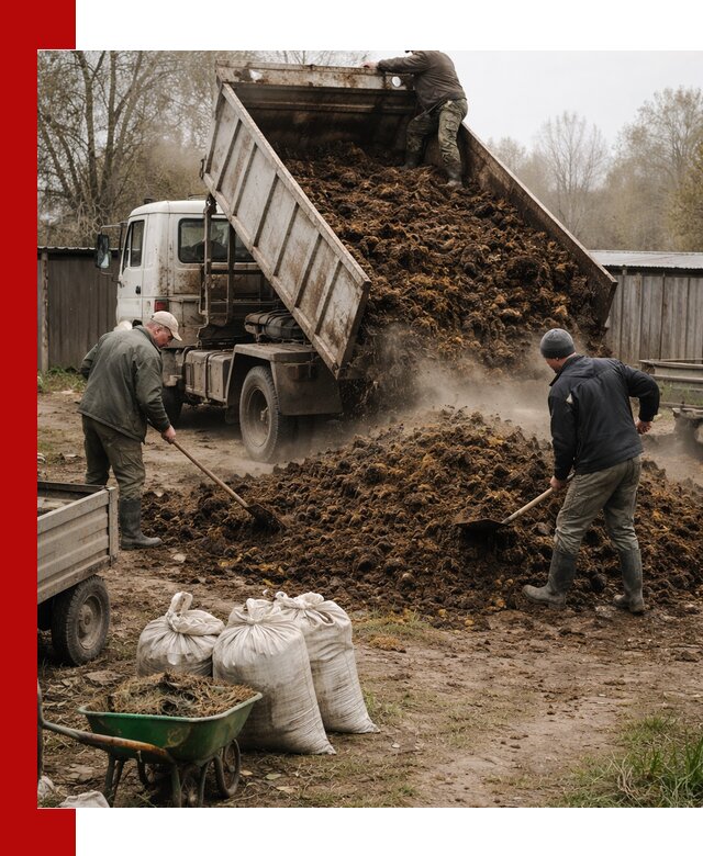 Доставка коровьего навоза самосвалом в Малоярославце