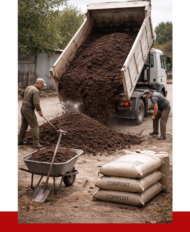 Купить компост в Малоярославце от 4344 р. за куб с доставкой | ПРОНЕРУДМлр