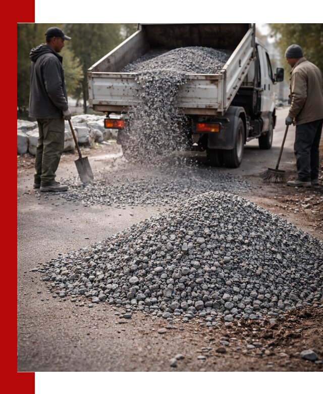 Гранитная крошка для посыпки дорог и тротуаров в Малоярославце