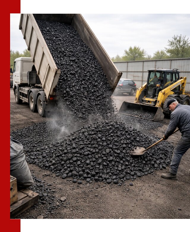 Доставка угля орех в Малоярославце оптом и в розницу