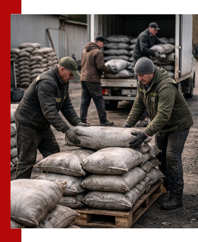 Доставка угля в мешках по выгодным ценам в Малоярославце